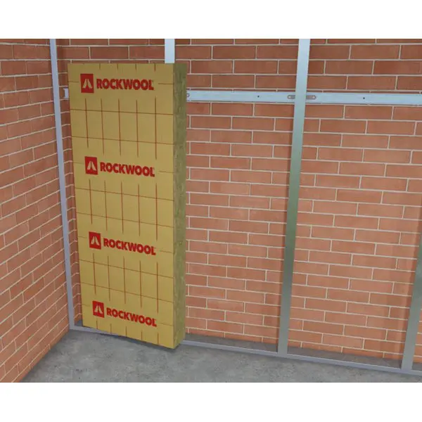 8 panneaux de laine de roche avec kraft en 1,35 x 0,6 m - Ép. 100 mm