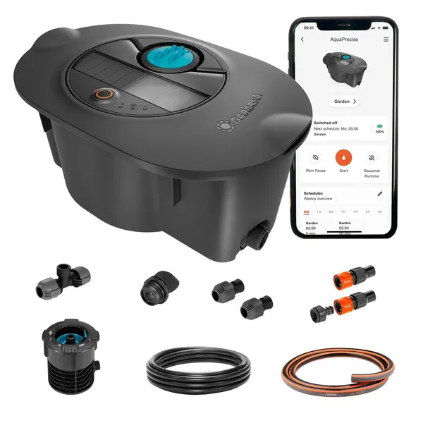 AquaPrecise - Système d’arrosage enterré solaire pour pelouses jusqu’à 320 m² - GARDENA