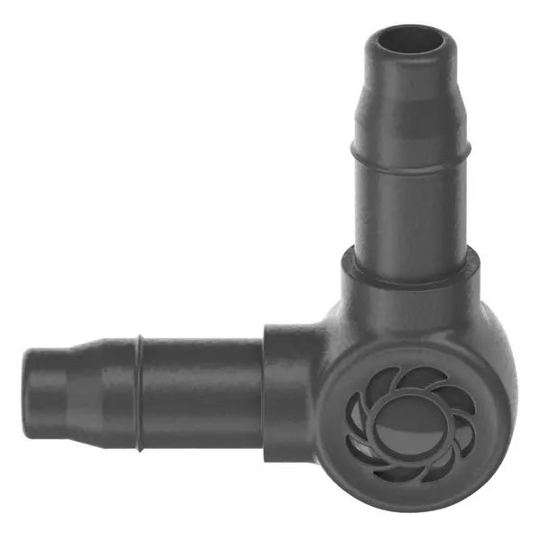 Jonctions en L pour tuyaux à goutteurs incorporés 4,6 mm - Boîte de 5 pièces - GARDENA