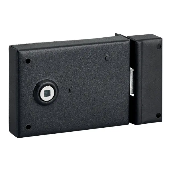 Serrure applique horizontale réversible 110X80 mm noire