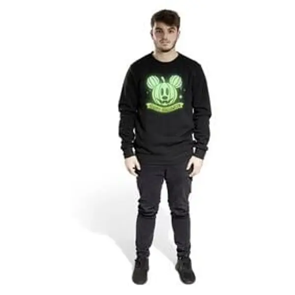 Pull adulte Disney Halloween Mickey phosphorescent - Taille S