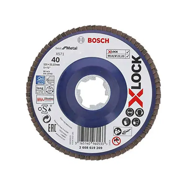 BOSCH Disque à lamelles plats X-LOCK X571 125mm - Best for Metal