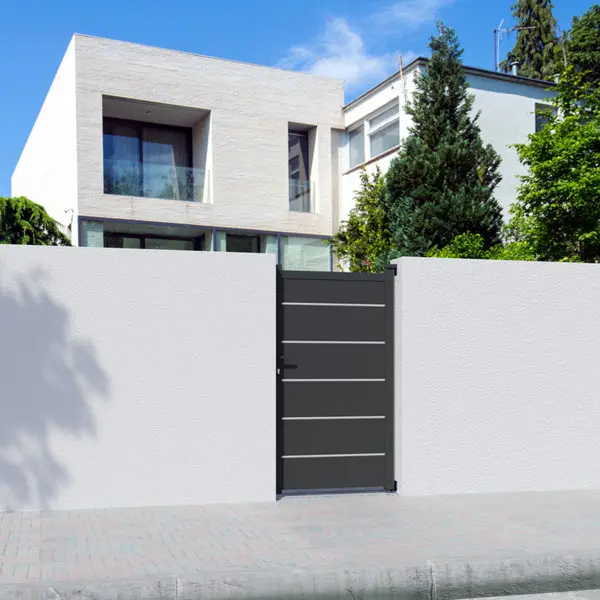 Portillon aluminium gris anthracite "Aracaju" L. 1 x H. 1,76 m