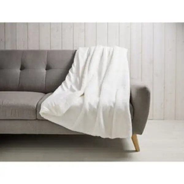 Plaid fausse fourrure - marron ou blanc