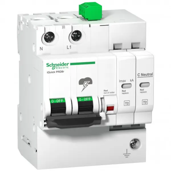 A9L16292 Schneider - Parafoudre phase neutre de type 2 autoprotégé - 40kA - report de signalisation