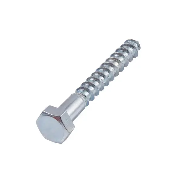 Boite de 2 kg de tirefonds tête hexagonale 8 x 80 mm acier au carbone