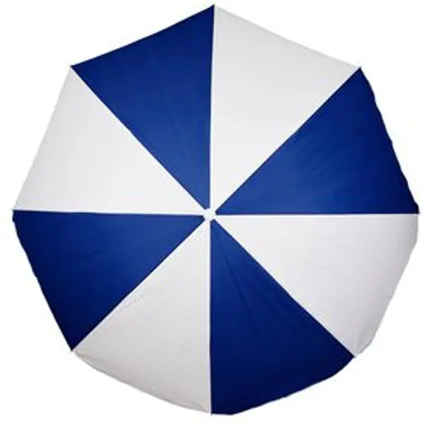 Parasol de plage Funky blanc et bleu Ø160xH195cm