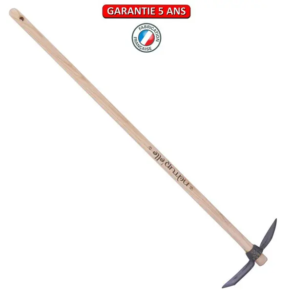 Serfouette panne & langue forgée manche 100cm - Gris algue - PERRIN