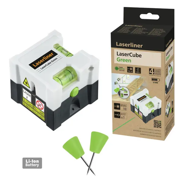 Niveau laser à ligne et bulle vert LASERLINER Laser Cube Green - LASERLINER