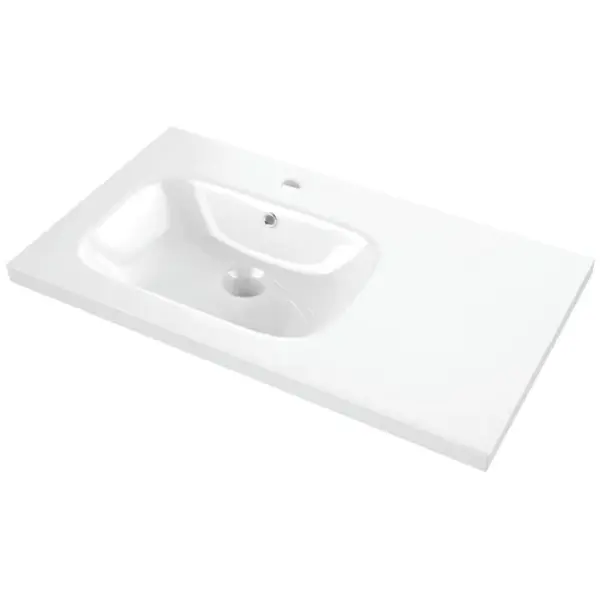 Plan vasque céramique Ancodesign excentré à gauche
