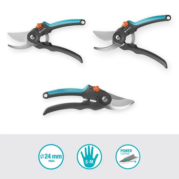 Sécateur de jardin - PremiumCut Flex - Ø coupe 24 mm - Ouverture réglable 2 positions - GARDENA