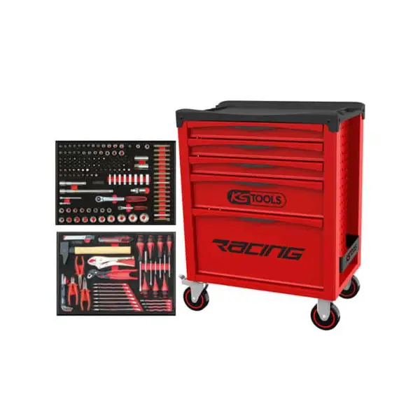 KS TOOLS Servante Racing 5 tiroirs + 184 outils - 855.5184