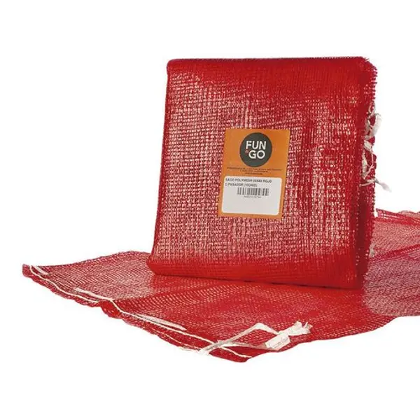 Saco Polymesh 55X83 Cm.Rojo C/Pasd.10 Ud