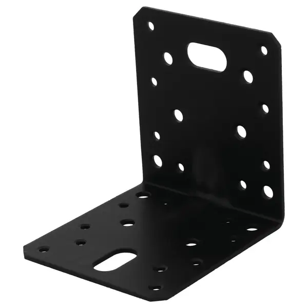 Connecteur angle acier zingue noire Magnodur 105x105x90, SUKI - SUKI