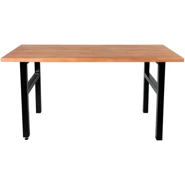 Table de travail Hobby 1500 mm - Établi bois hêtre massif et pieds acier - Pinié