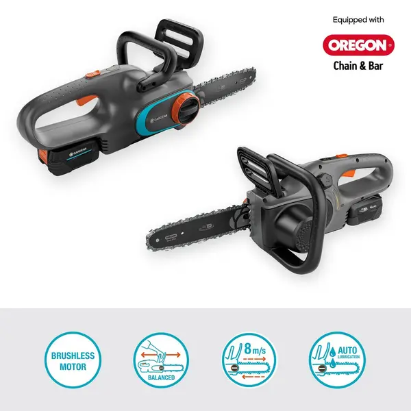 Tronçonneuse à batterie - PowerSaw 25/18V P4A - Guide 25 cm - Chaîne 3/8” - GARDENA