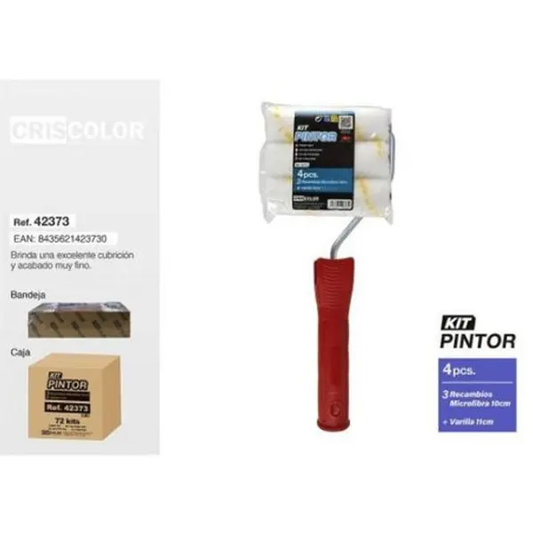 Varilla + 3 Rodillos Microfibra 42373