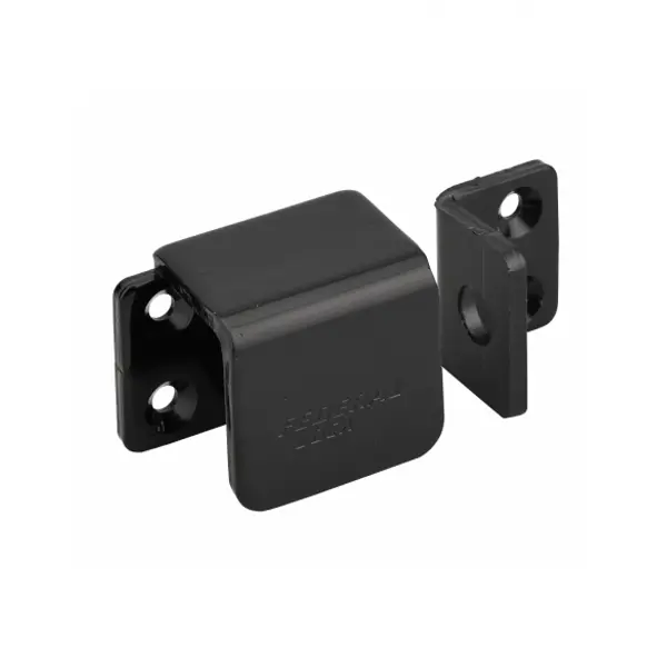 Porte-cadenas renforcé à recouvrement, gauche, acier, protection pour fermeture, noir - THIRARD