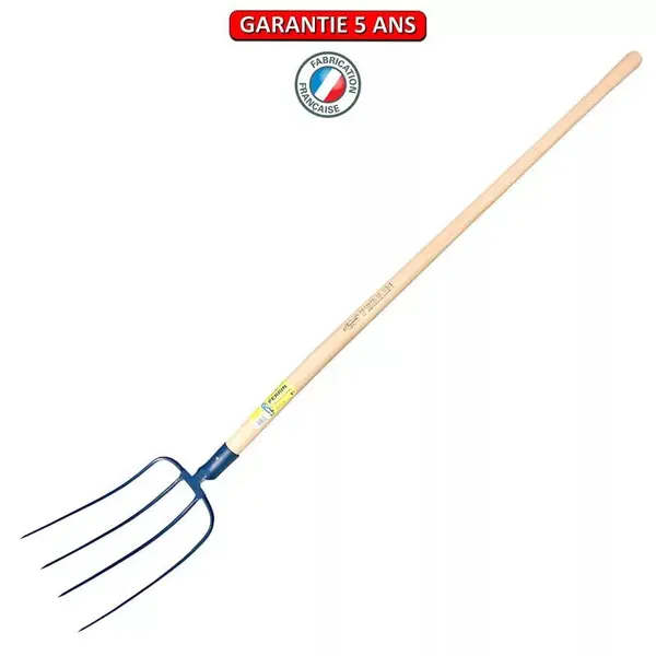 Fourche à fumier douille 4 dents emmanché - PERRIN