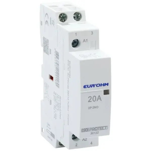 Contacteur de Puissance 20A - 2 pôles (2NO) - 230V RX Protect- Eur'Ohm - 30122