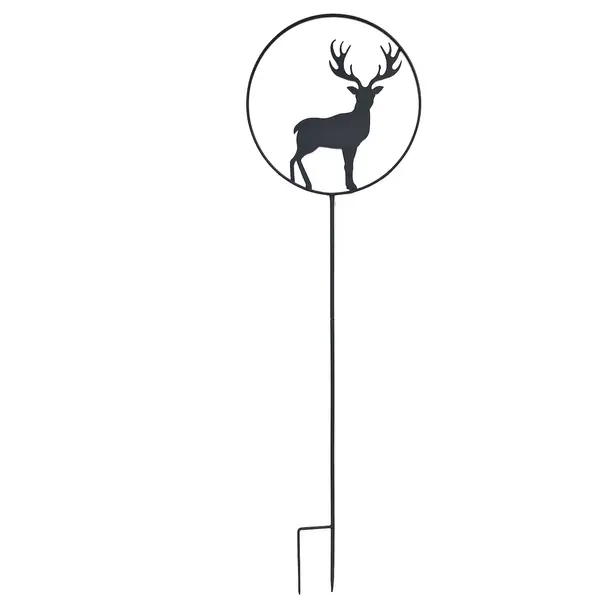 Déco de jardin à piquer en forme de cerf - 35x122,5cm - anthracite - Louis Moulin