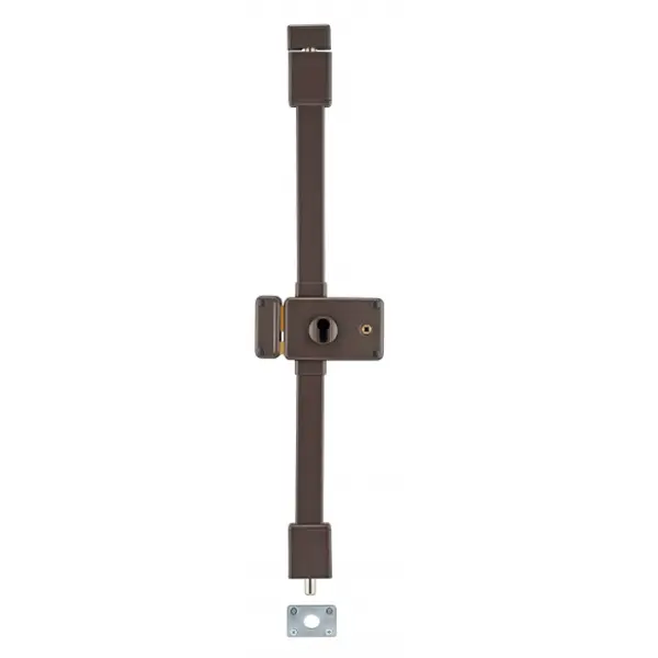 Boitier de serrure en applique Horga à fouillot pour porte d'entrée, gauche, 3 pts, axe 55mm, marron - THIRARD