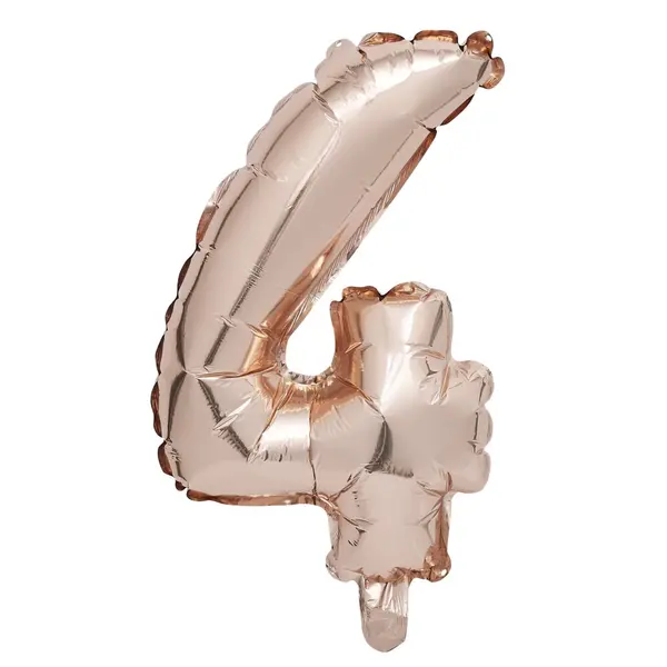 Ballon chiffre 4 rose gold 33cm