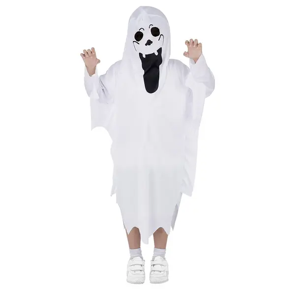 Déguisement enfant Halloween fantôme cagoule et tunique 7/10ans