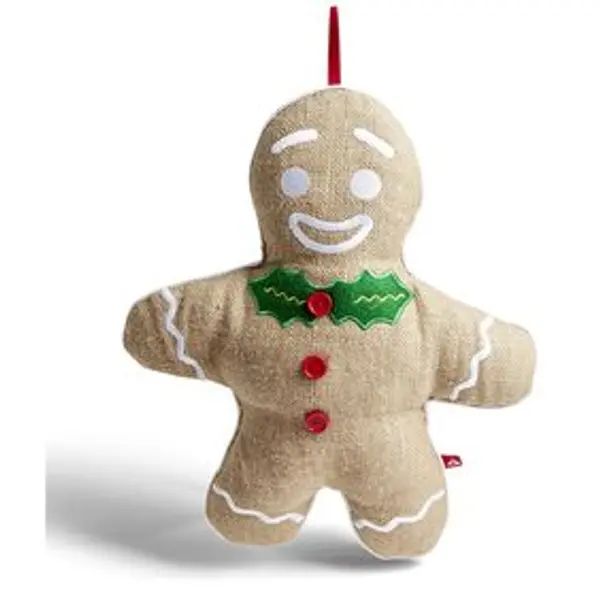 Coussin Noël bonhomme pain d'épices 35xH42cm