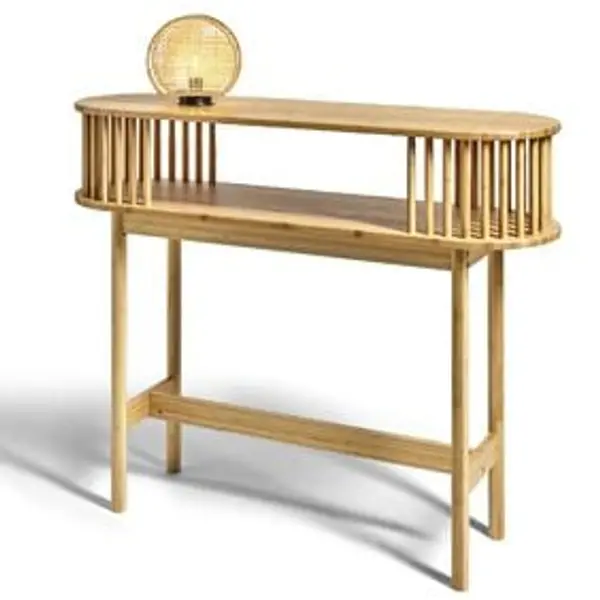 Console Gaïa bambou naturel - L100xP30xH80cm