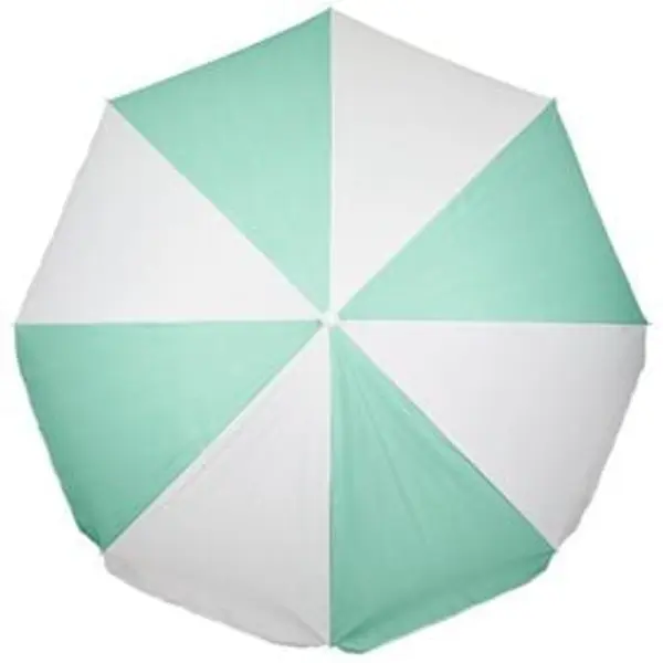 Parasol de plage Funky blanc et vert Ø160xH195cm