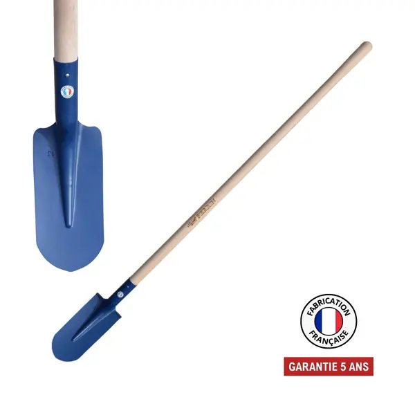 Pelle fortification 13 cm - manche 130 cm PEFC - outil de terrassement - PERRIN