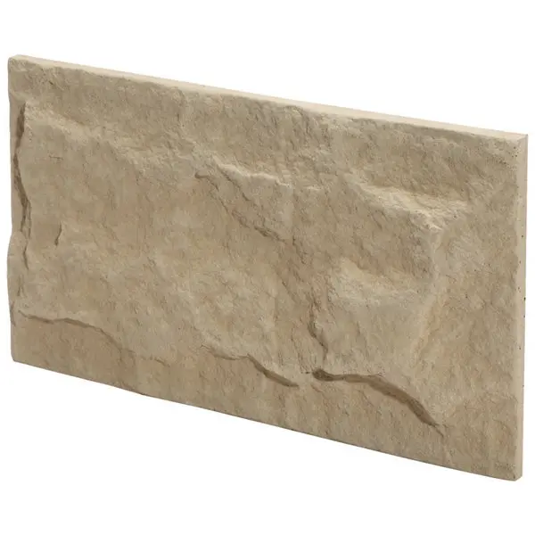 Plaquette de parement en béton allégé "Roma" crème L. 28,5 x l.16 cm x Ép. 16 à 27 mm