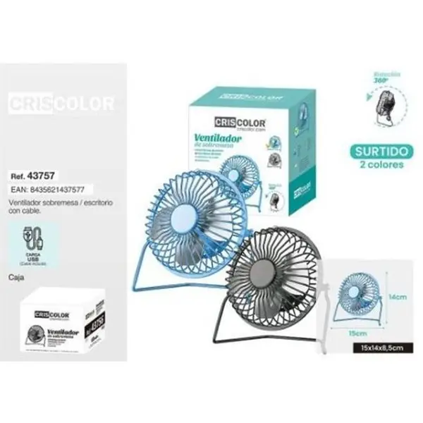 Ventilador Sobremesa Recargable 43757