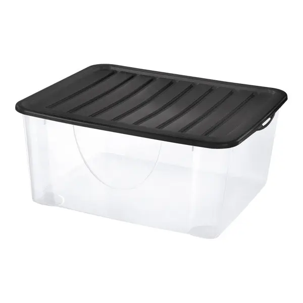 Boîte de rangement transparente avec couvercle 16,7 L