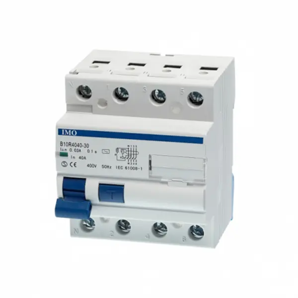 Interrupteur différentiel triphasé + neutre 300mA 40A - Type AC - 10kA - Bornes alignées - IMO