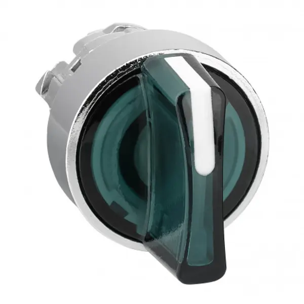 ZB4BK1533 Schneider - tête bouton à manette lumineux vert - Ø22 - 3 positions à rappel C - Harmony