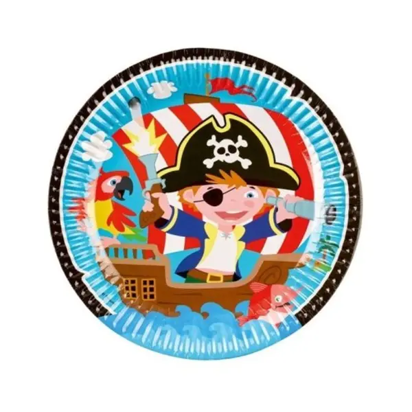 Assiettes carton pirates x8 9902120-66