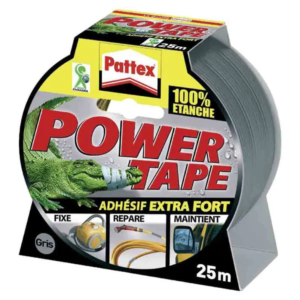 Adhésif super puissant "Power tape" Gris - 50 mm x 25 m - PATTEX