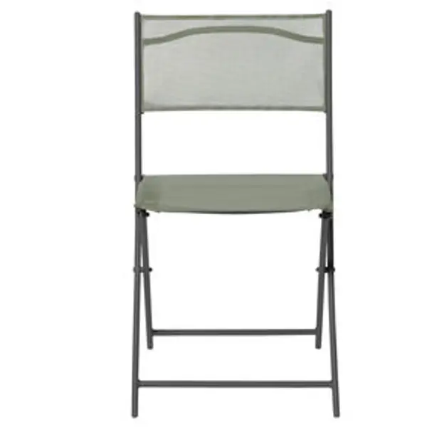 Chaise de jardin pliante London métal textilène vert 45x50xH81cm