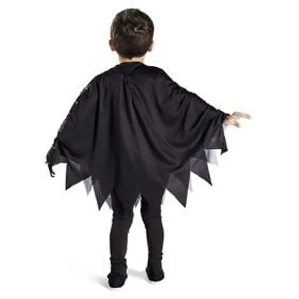Déguisement enfant Halloween araignée poncho noir et blanc TU