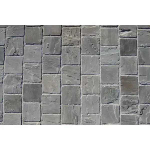 Pavé pierre naturelle - grès gris - Kandla - 14 x 14 cm - ép. - 4 cm