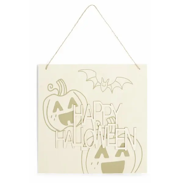 Pancarte mdf Happy Halloween à décorer