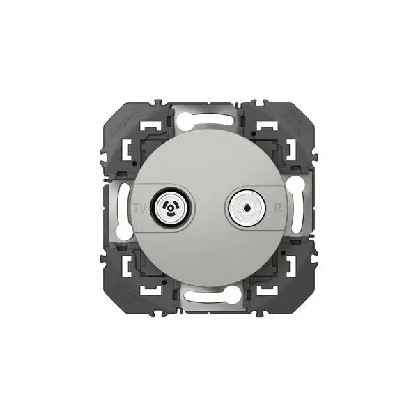 Prise TV-R dooxie finition alu - 600454