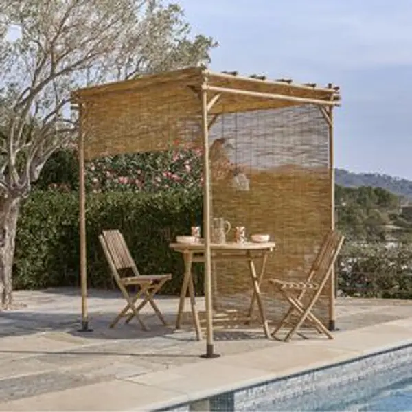 Chaise de jardin pliante en bambou Laos 42x52xH87 cm