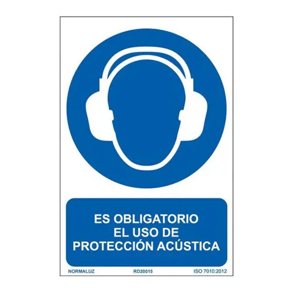 Señal Oblig Uso Protec. Acus. 210X300Mm