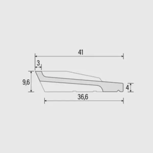 APPUI R410 2,20/2,30,M REXLAN BLANC LITTORAL