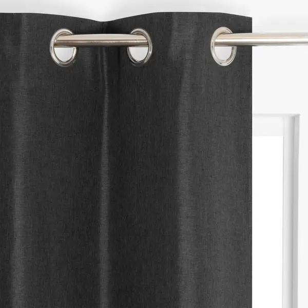 Rideau thermique, Chambray gris anthracite l.135 x H.240 cm - JBY CREATION