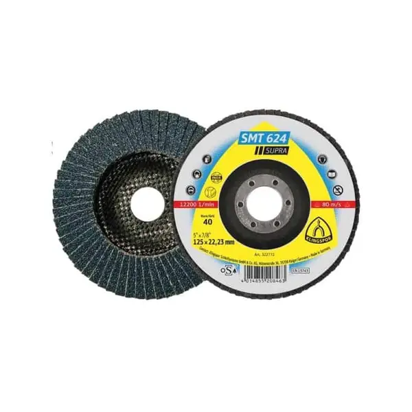 KLINGSPOR 10 Plateaux à lamelles bombés Ø125mm - SMT 624 Supra
