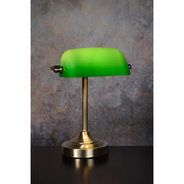 Lampe à poser Banker verte dimmable E14 40 W LUCIDE